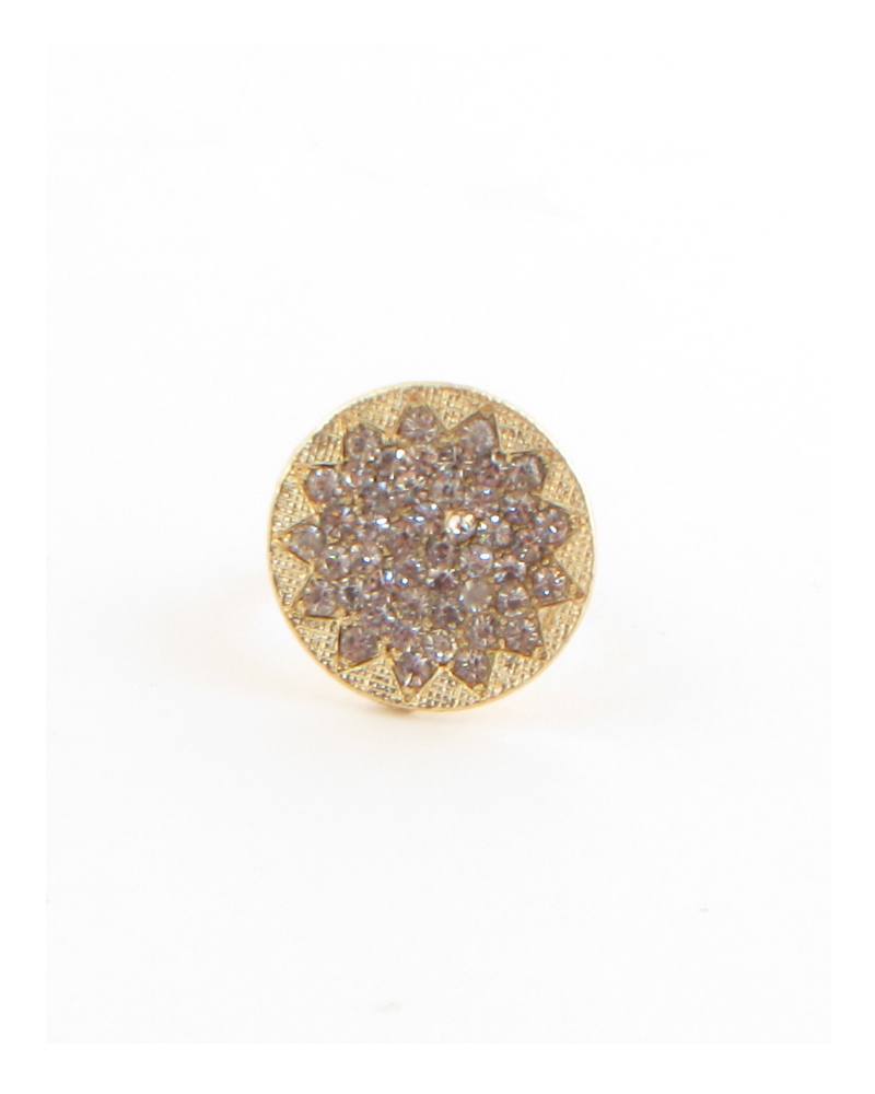 Circle w/ rhinestones adjustable ring