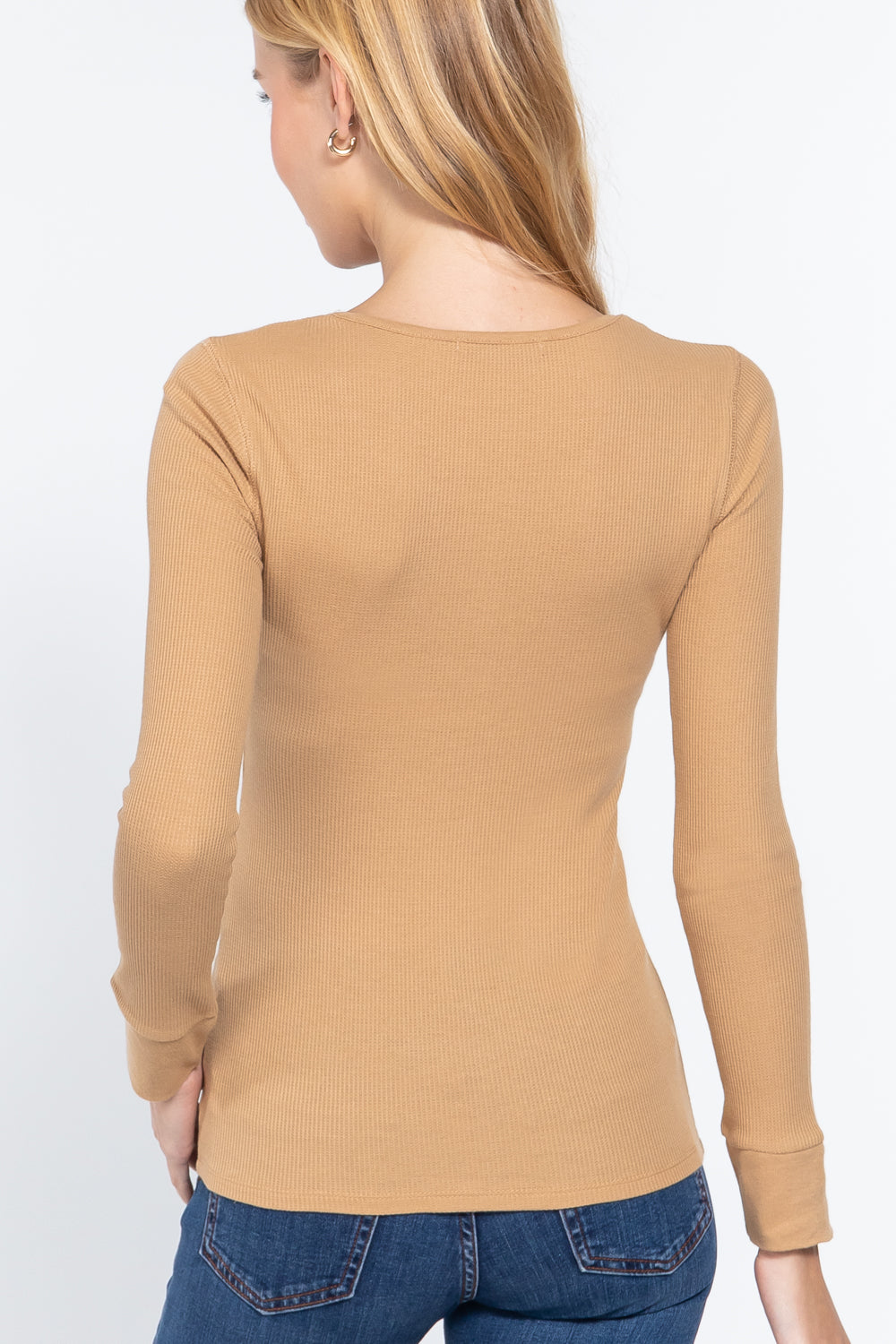 Long Slv Scoop Neck Thermal Top