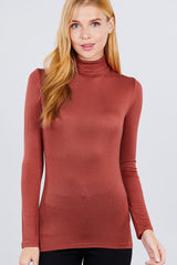 Turtle Neck Rayon Jersey Top