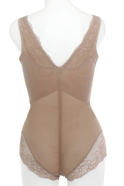 Mesh With Floral Lace Shapewear