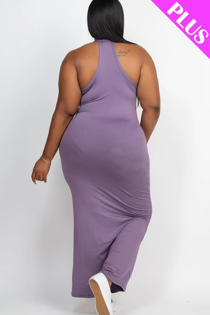 Plus Racer Back Maxi Dress