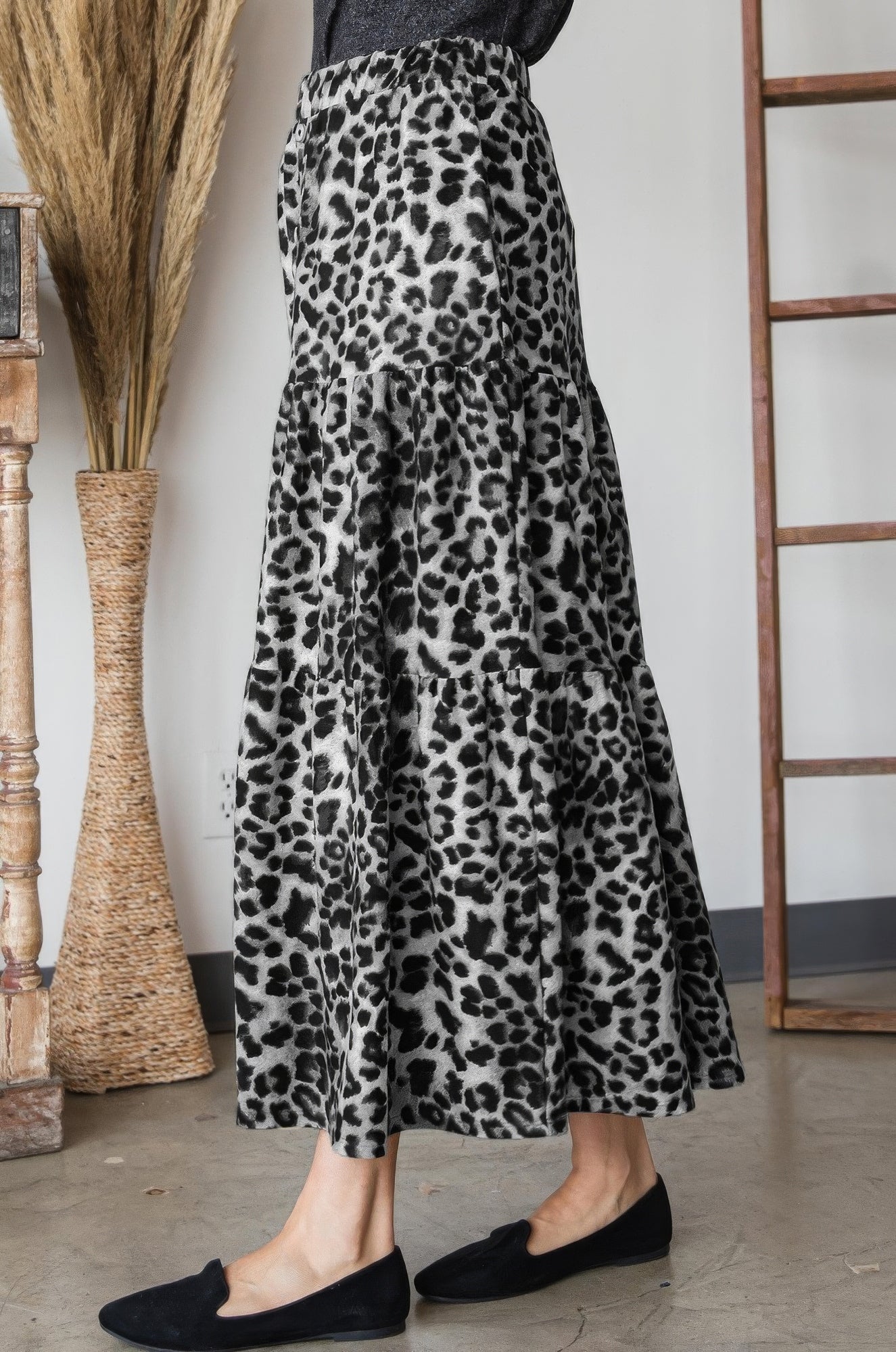 Leopard Maxi Skirt