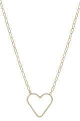 Metal Chain Heart Pendant Necklace