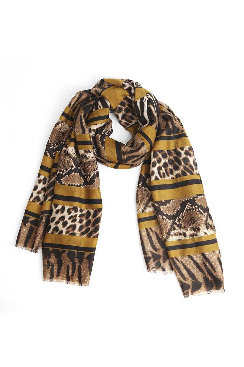 Fashion Animal Print Skinny Scarf