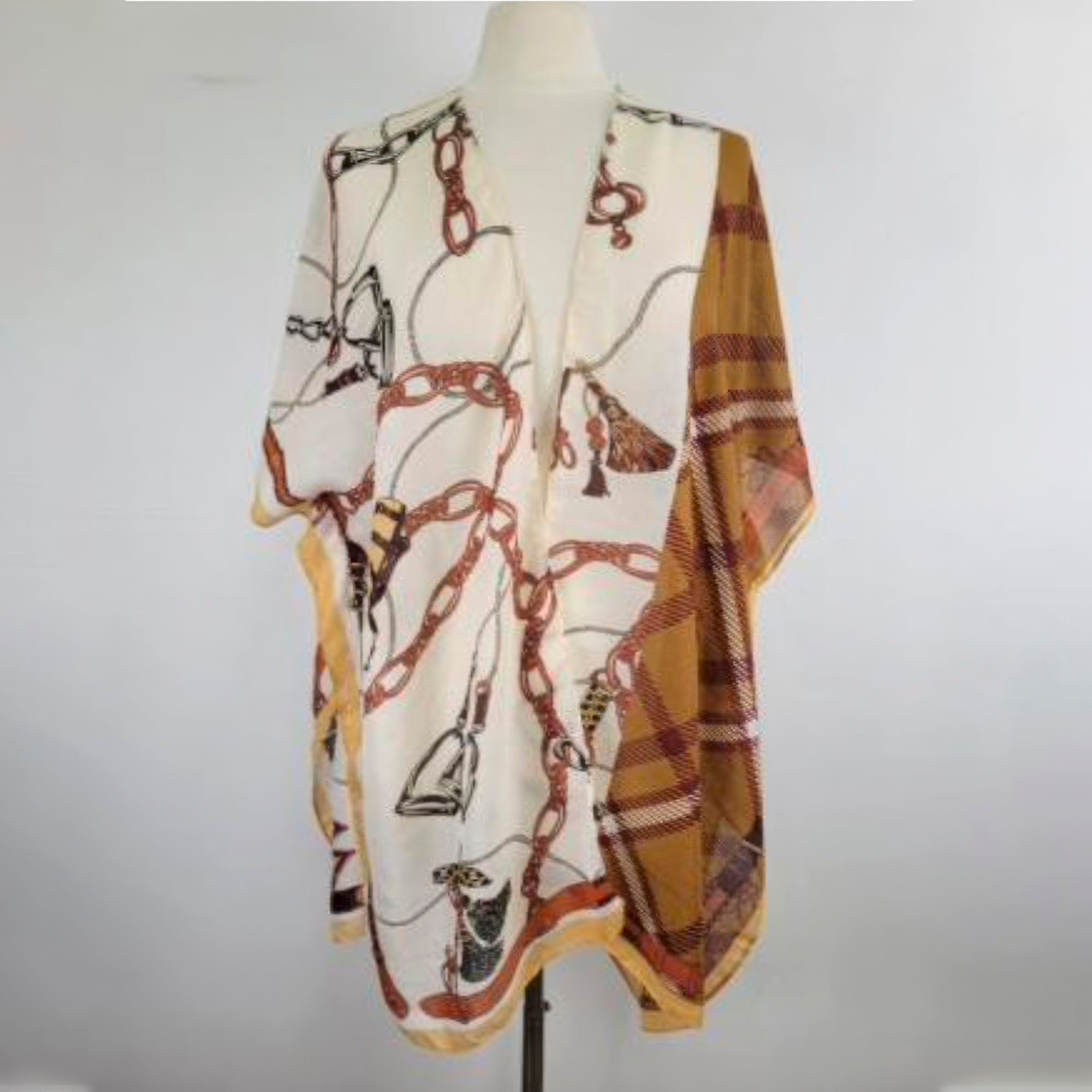 Multi Print Silky Scarf And Shawl