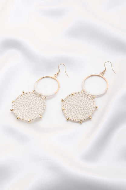 Double Circle Thread Beaded Earring