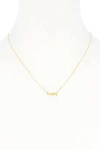 Happy Message Dainty Metal Necklace