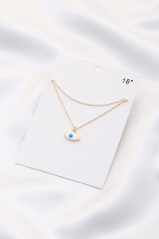 Eye Charm Layered Necklace