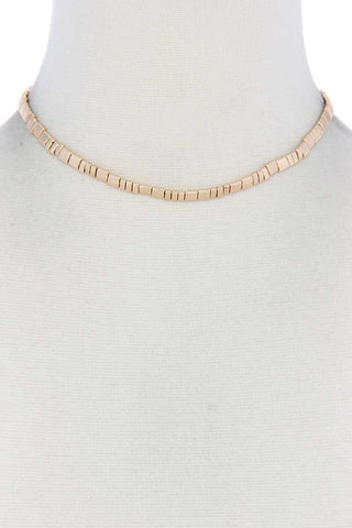 Metal Block Necklace