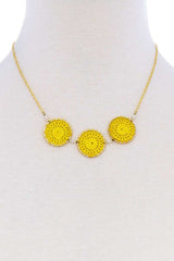 Fashion Triple Circle Pendant Necklace