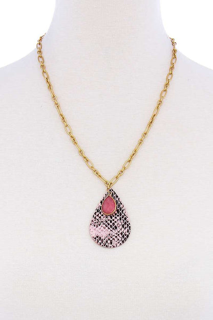 Stylish Tear Drop Shape Chain Necklace