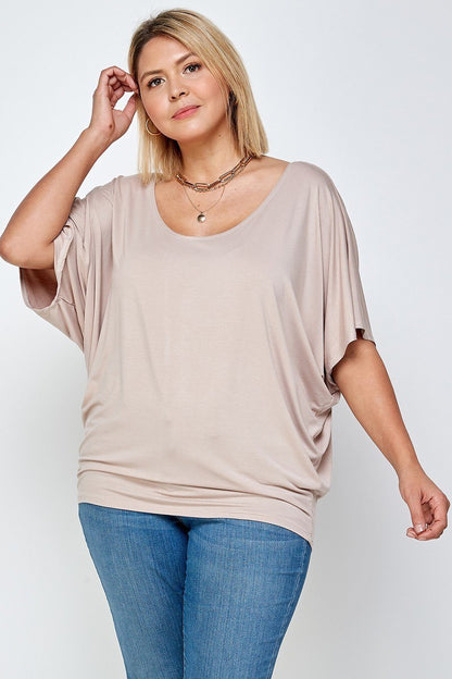 Solid Knit Top, With A Flowy Silhouette