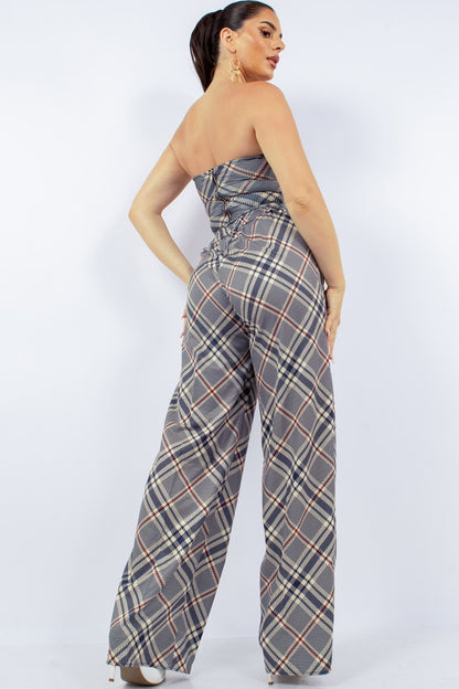 Bustier Top & Wide Pants Set