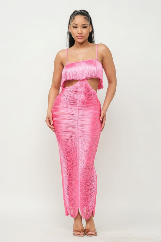 Lux Fringe Maxi Dress