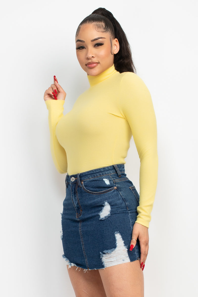 Mock Neck Long Sleeve Top