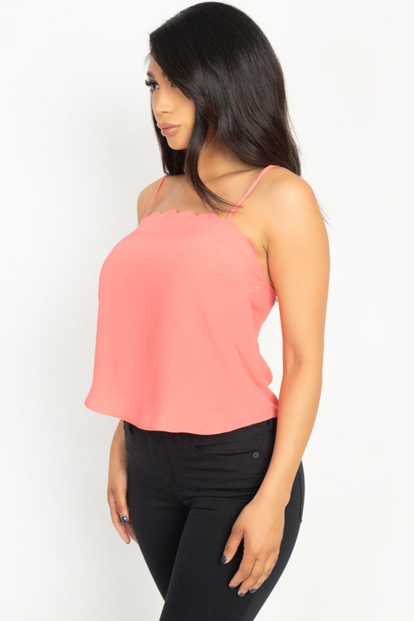 Scallop Opening Cami Top