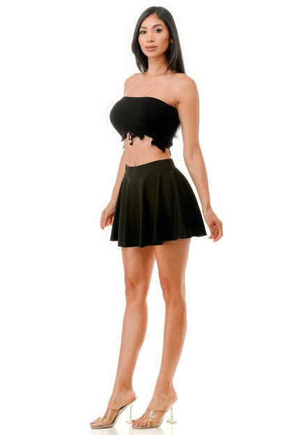 Pleated Mini Skort