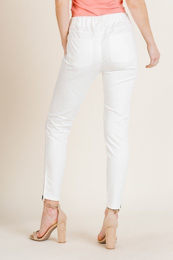 High Waist Skinny Moto Pant