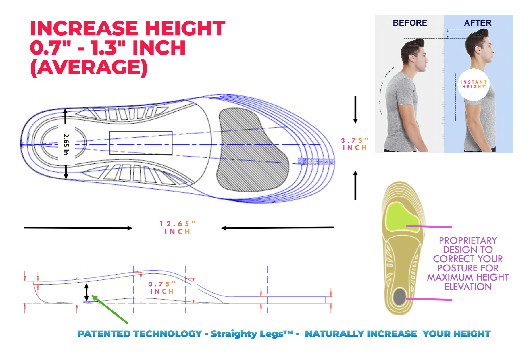 Straighty Legs™ - Posture Elevate Max II - Posture Corrector - Height Increase